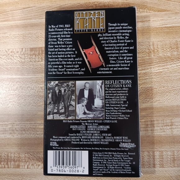 Orson Welles CITIZEN KANE 1941 VHS 50TH Anniversary Turner Home Entertainment VG - Picture 2 of 6